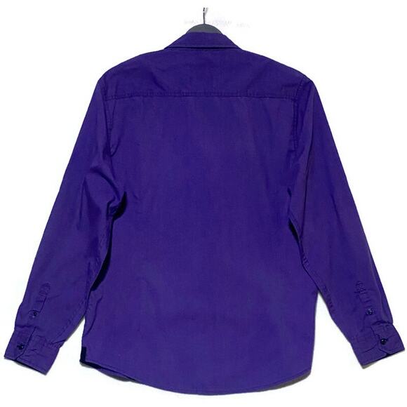 Tranquility Mayhem Dress Shirt Men's Size Large Purple Long Sleeve Button Up - Picture 2 of 7